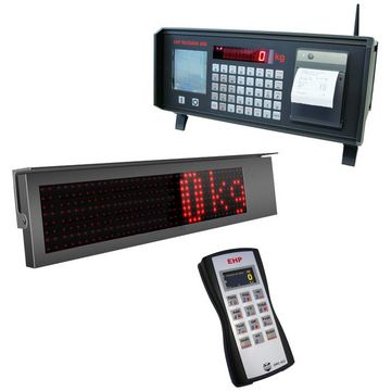 Teledata, large display and DRC433 radio accessories for EHP scales